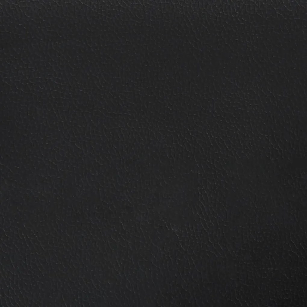 fekete műbőr ágykeret 140x190 cm