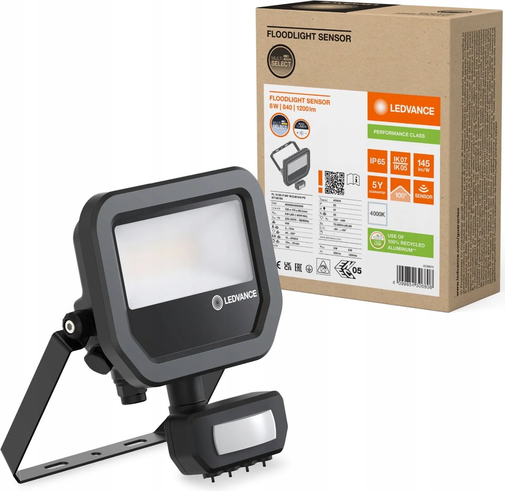 Ledvance Fényvető Mozgásérzékelő 8W 4000K Led