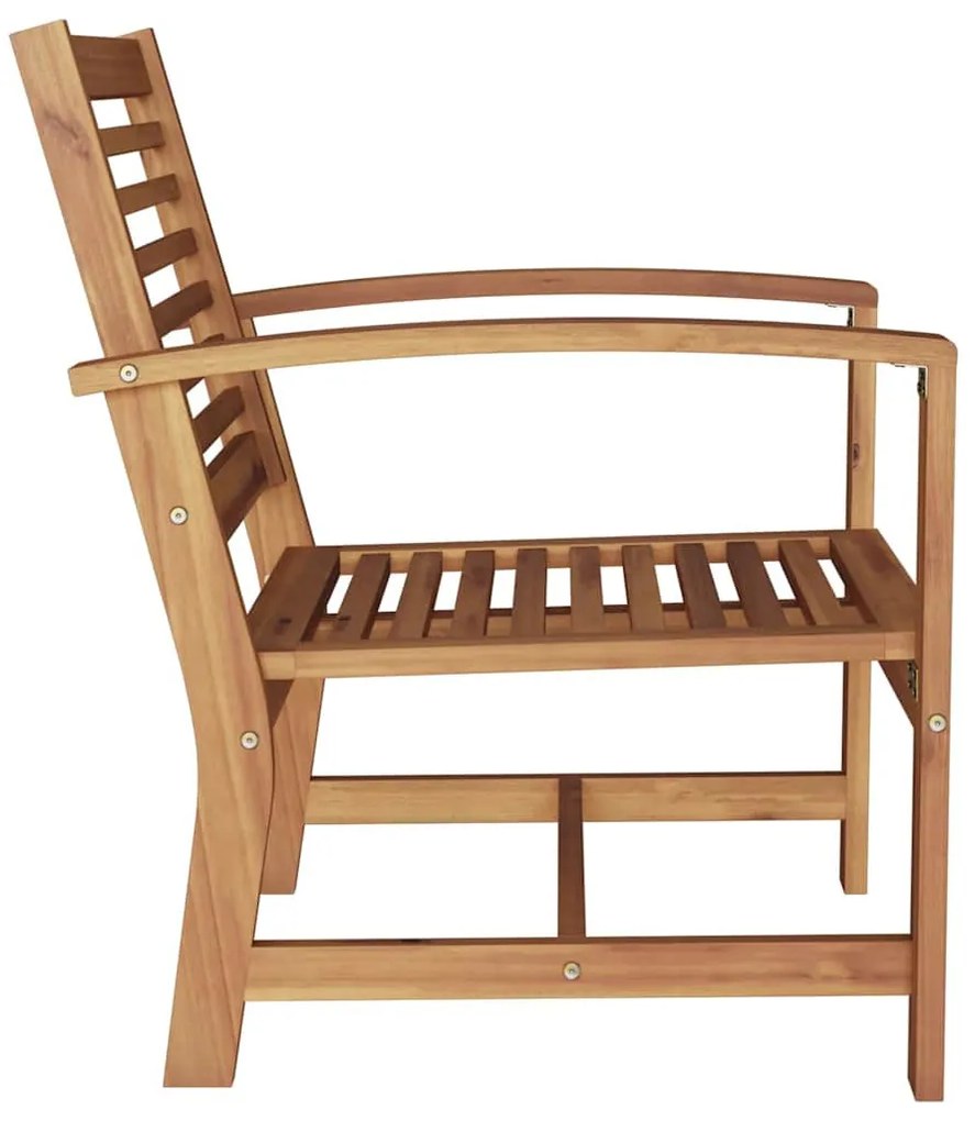 Kerti székek 2 pcs Természetes 60 x 65 x 76.5 cm Tömör tíkfa