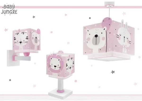 Dalber 63111S - Gyermeklámpa JUNGLE 1xE14/8W/230V rózsaszín