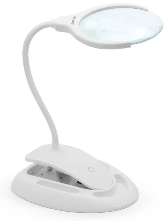 Handy LED Dimmelhető 2in1 asztali lámpa nagyítóval LED/0,5W/5V LC3267