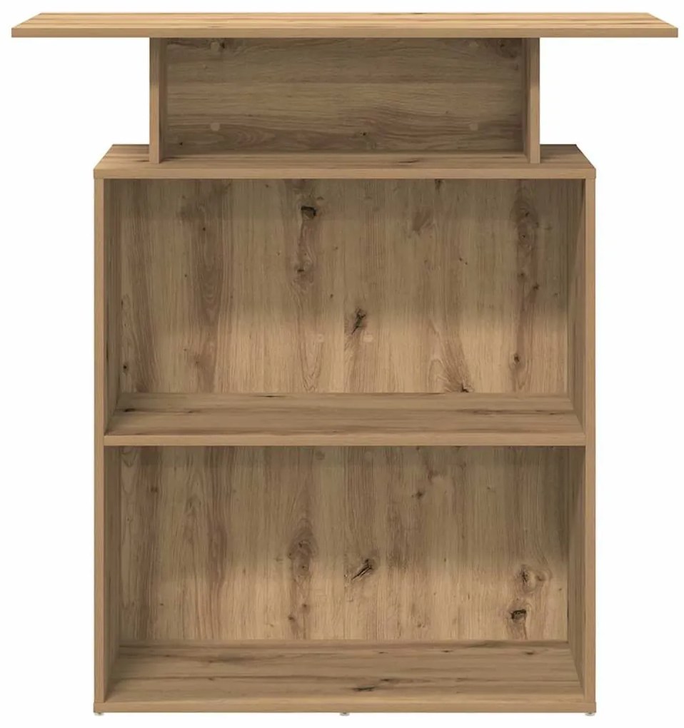 recepciós pult kézműves tölgy 100x40x104 cm szerelt fa