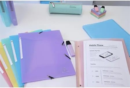 Gumis mappa, PP, A4, EXACOMPTA Chromaline Pastel, zöld (EX55173E)