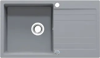 RIVA 1B 1D 860x500 gránit mosogató TITÁN SZÜRKE GRANMASTER