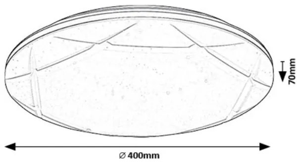 Rabalux 71053 - LED Mennyezeti lámpa OSWALD LED/24W/230V 4000K átm. 40 cm