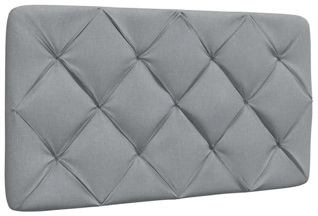 világosszürke szövet ágy matraccal 90x200 cm