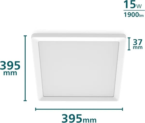 Philips - Fényerőszabályozható LED mennyezeti lámpatest LED/15W/230V 2700K 39,5x39,5 cm