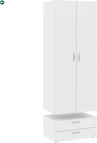 BASIC Gardróbszekrény Fehér Színben 74 cm