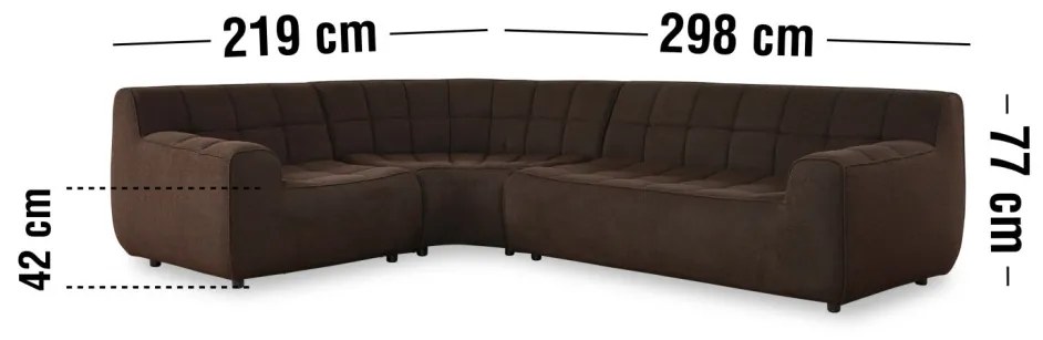 Logan balos sarokkanapé fotellel