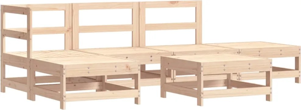 vidaXL 6 részes tömör fenyőfa kerti ülőgarnitúra