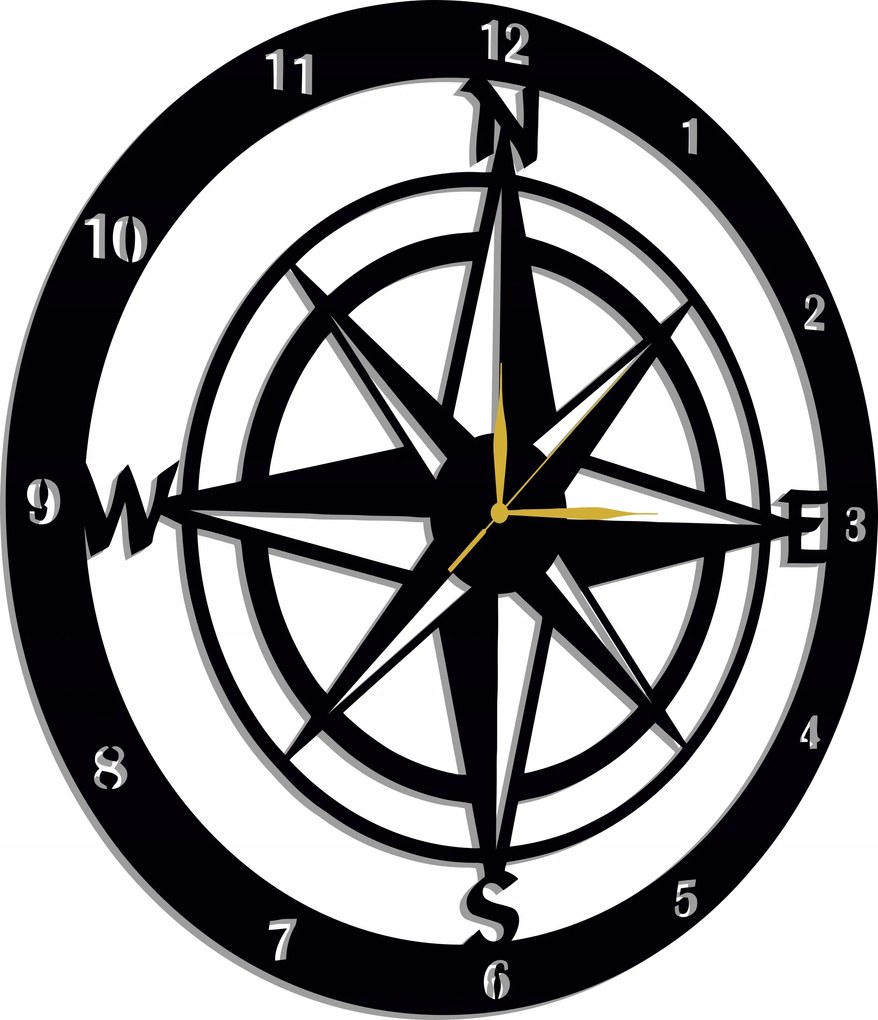 Óra Utazó Rajongó Utazás Világ Irányok Iránytű Ajándék 70CM