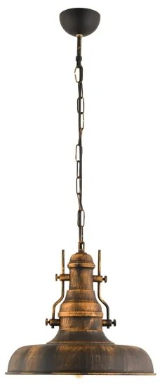 Csillár láncon 1xE27/40W/230V bronz