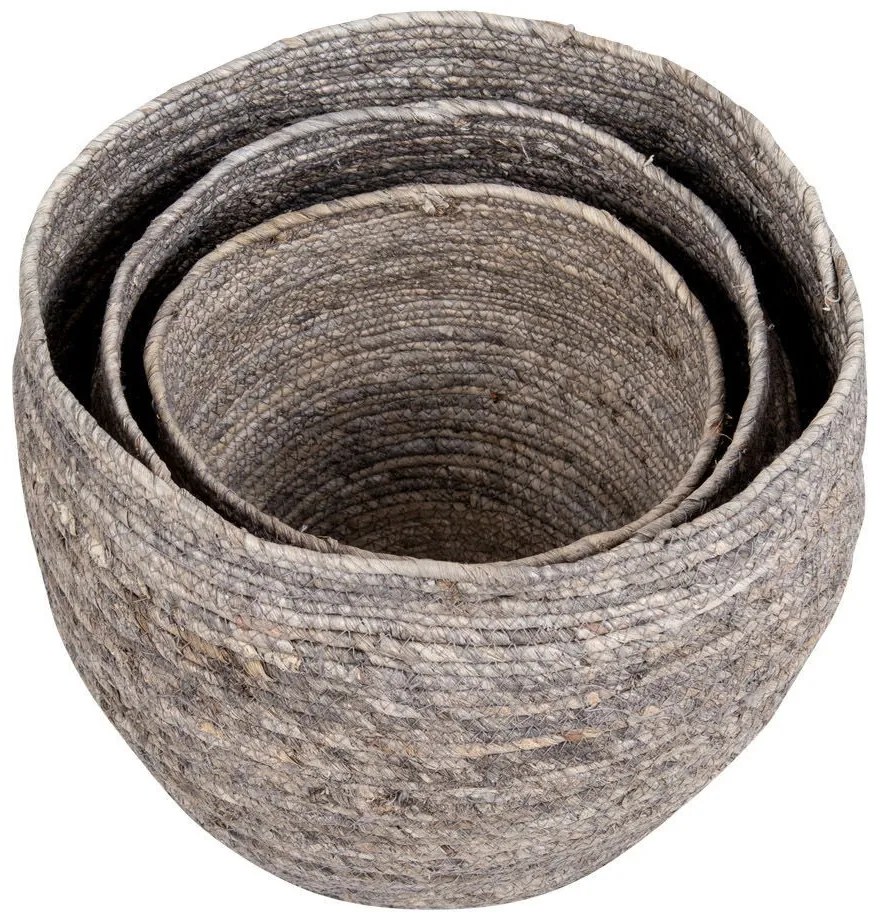 Tivoli kosarak, kukoricalevél, szürke, 3 db