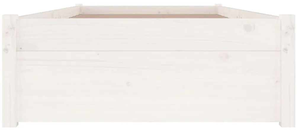 fehér kicsi egyszemélyes ágykeret fiókokkal 75 x 190 cm