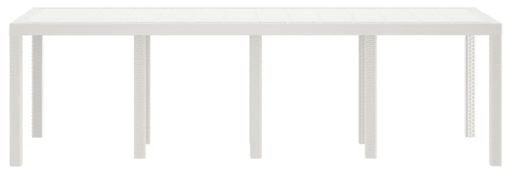 Kert Asztal Fehér 250x100x73 cm Poly Rattan, Kert Asztal Fehér 100x100x73 cm Poly Rattan, Kert Asztal Fehér 150x100x73 cm Poly Rattan