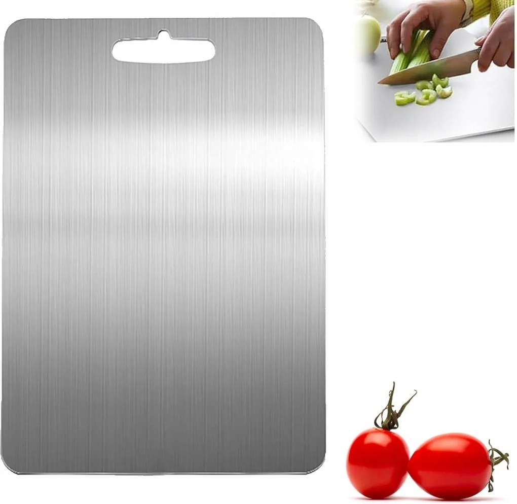 Rozsdamentes Acél Hal Gyümölcs Hús Vágódeszka Vékony Nagy 34x23cm