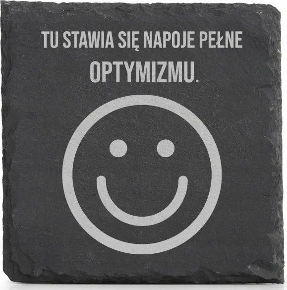 Kő alátét x4 gravírozott bögre Ide helyezik az optimizmussal teli italokat