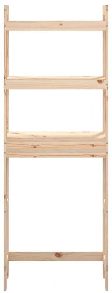 tömör fenyőfa fürdőszoba állvány 63x26x171 cm