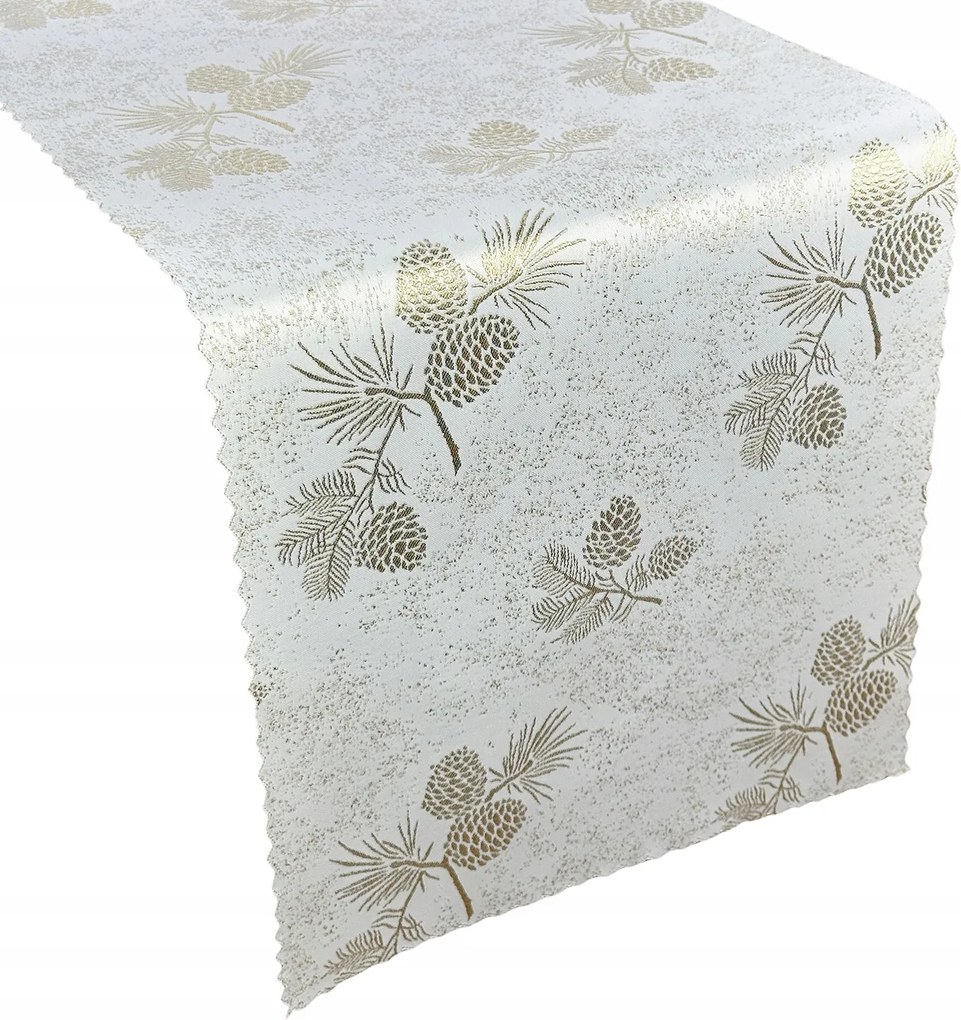 Foltálló Futópad Karácsonyi Toboz Arany 40x180 cm