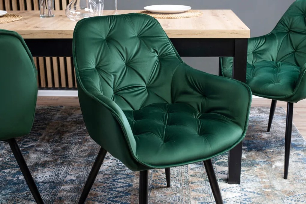 Zöld Bársony Étkezőszék. POLA