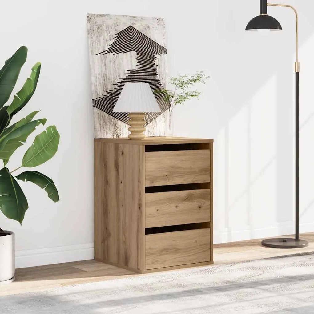 vidaXL kézműves tölgy szerelt fa sarok komód 40 x 41 x 58 cm