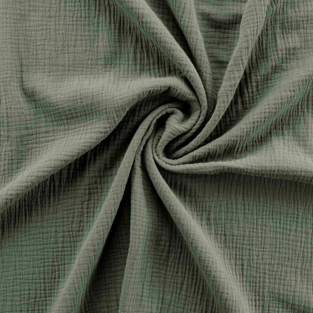 Khaki kétszemélyes-hosszabbított muszlin ágyneműhuzat 220x240 cm Angelia – douceur d'intérieur