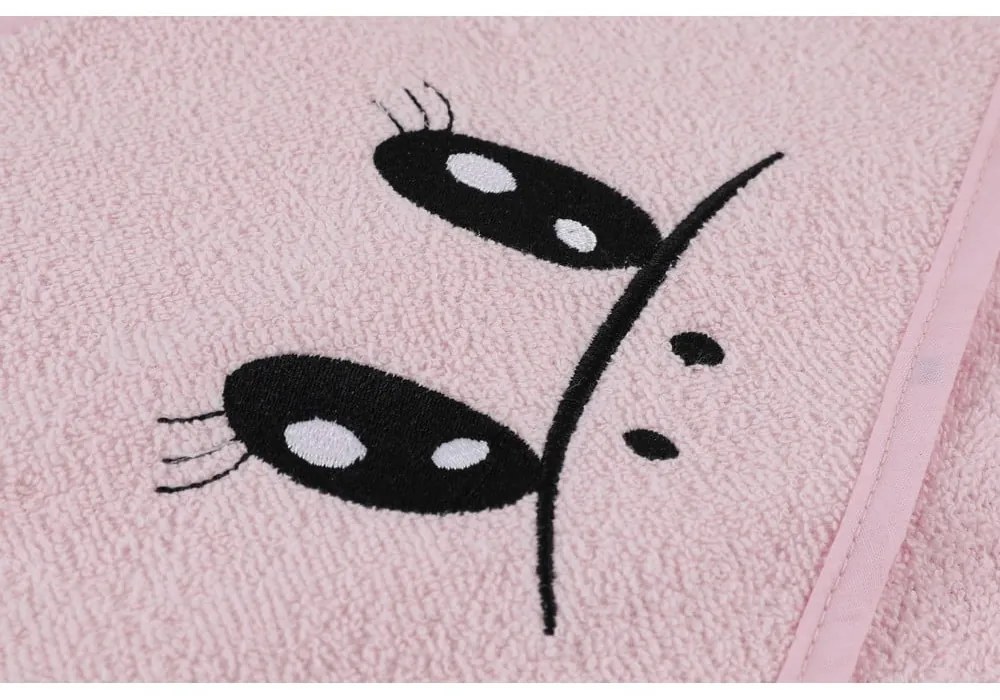 Rózsaszín pamut gyerek fürdőköpeny és fürdőlepedő szett 3 db-os 0-2 év Unicorn – Foutastic