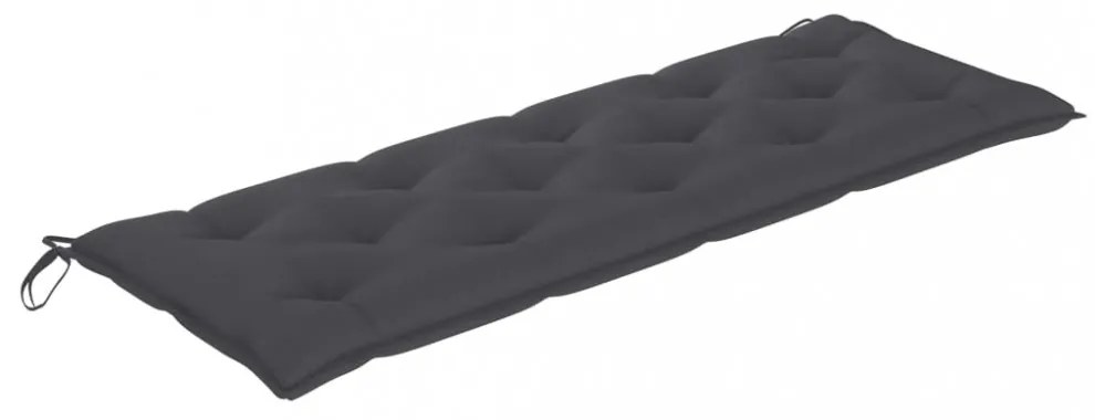 tömör tíkfa Batavia pad antracitszürke párnával 150 cm