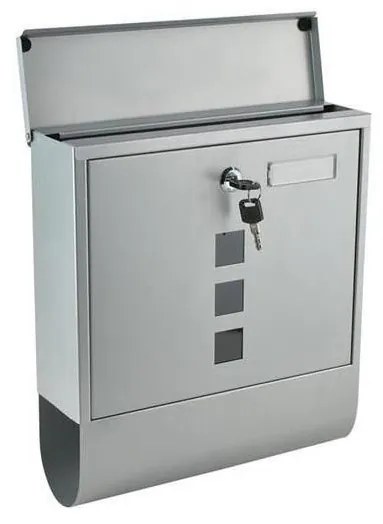 Ezüstszínű postaláda 34x30,7 cm