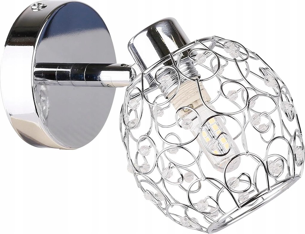 Fali lámpa Candellux átlátszó, ezüst G9 40 W