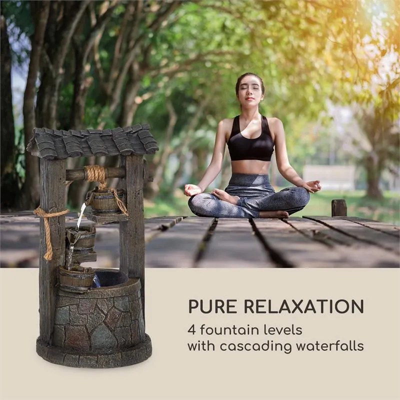 Blumfeldt Speyer, vízesés szökőkút, napelemes szökőkút, kerti szökőkút, 4 szint, működés akkumlátorral