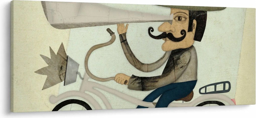 Csillagász kerékpáron (120x50 cm)