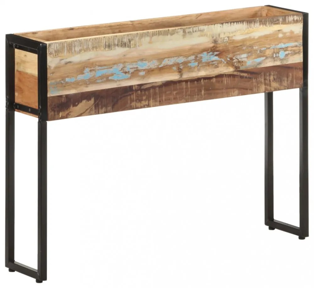 tömör újrahasznosított fa virágtartó 90 x 20 x 68 cm