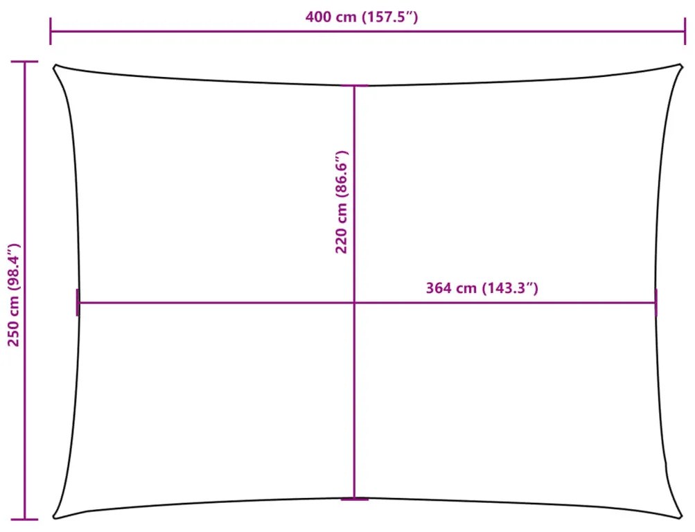 vidaXL terrakotta téglalap alakú oxford-szövet napvitorla 2,5 x 4 m