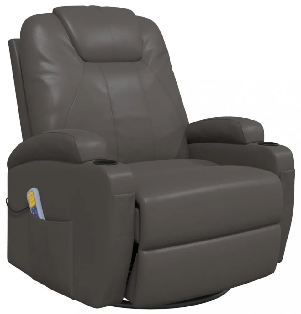 antracitszürke műbőr masszázshintaszék