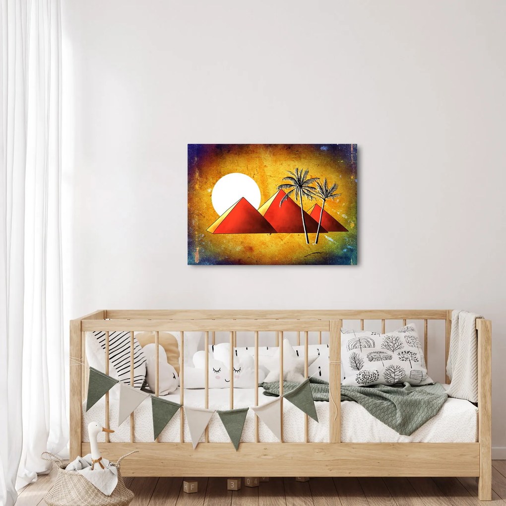 Festett egyiptomi piramisok képe (70x50 cm)