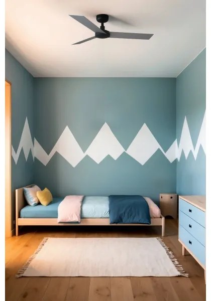 FARO 34285 - Mennyezeti lámpa CRUISER S fekete átm. 106 cm + távirányítás