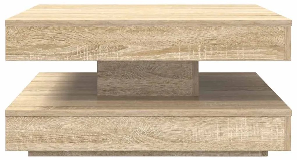 sonoma tölgy dohányzóasztal 360 fokban forgatható 70x70x34,5 cm