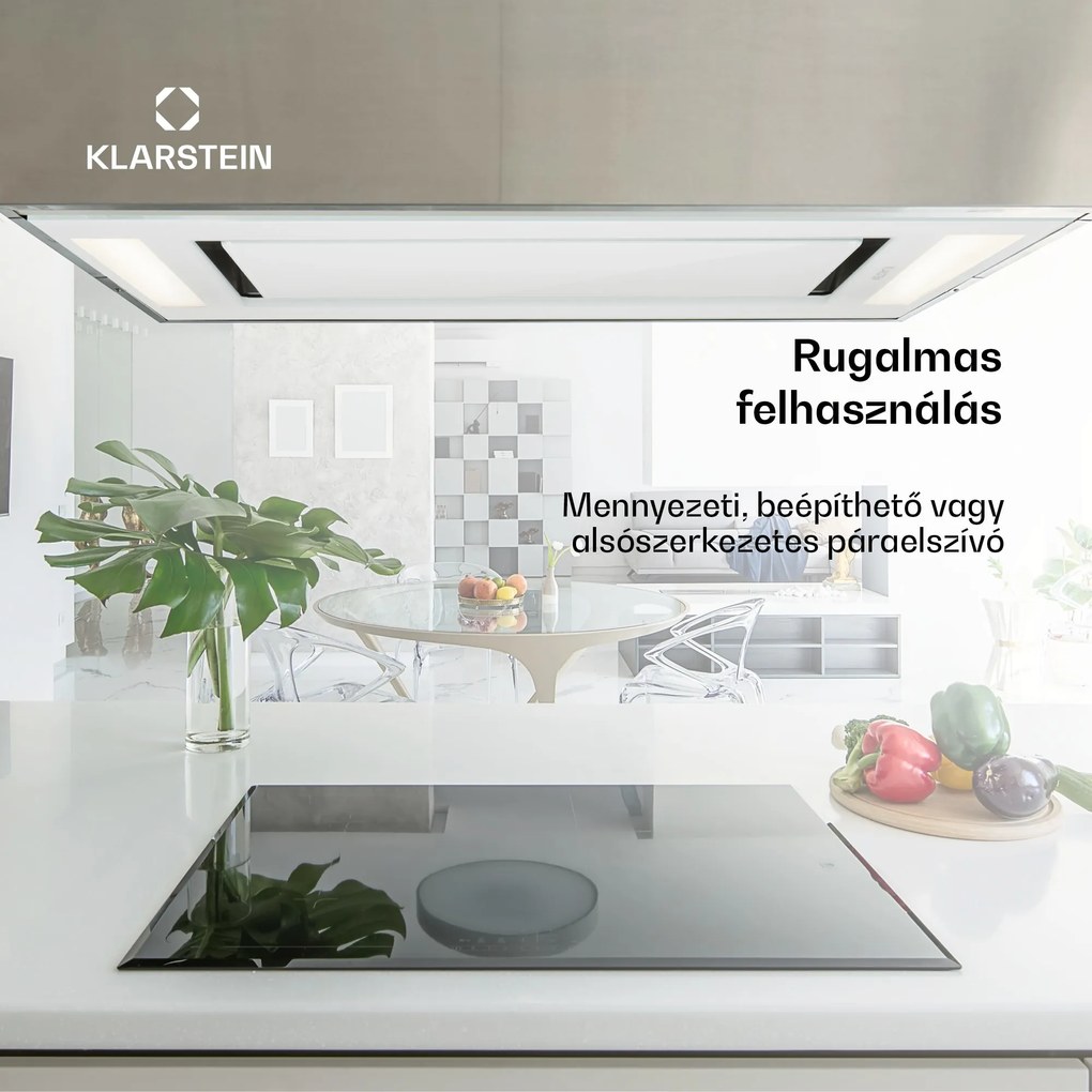 Klarstein Remy, páraelszívó, 90 cm, 620 m³/h, 230 W, 3 fokozat, távirányító