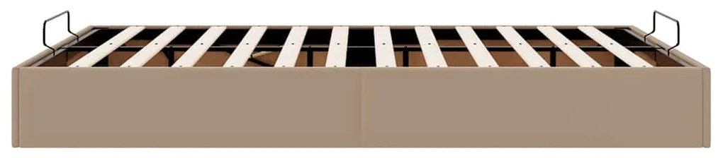 oszmán ágykeret matrac nélkül cappucino 140x190 cm műbőr