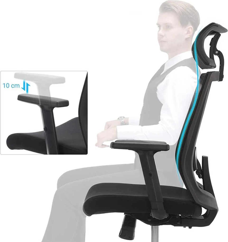 Irodai szék, hálós borítással, ergonomikus számítógépes szék