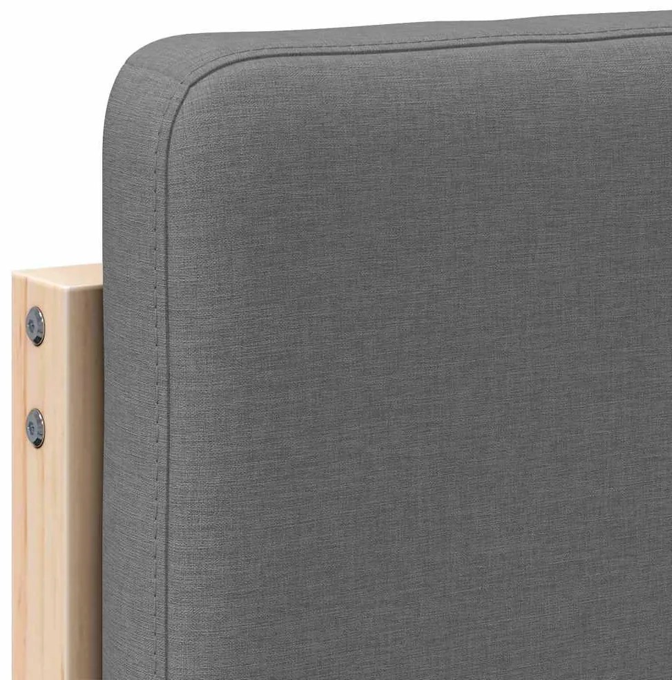 Kárpitozott fejtámla fejtámlával Barna és Világosszürke 180 cm