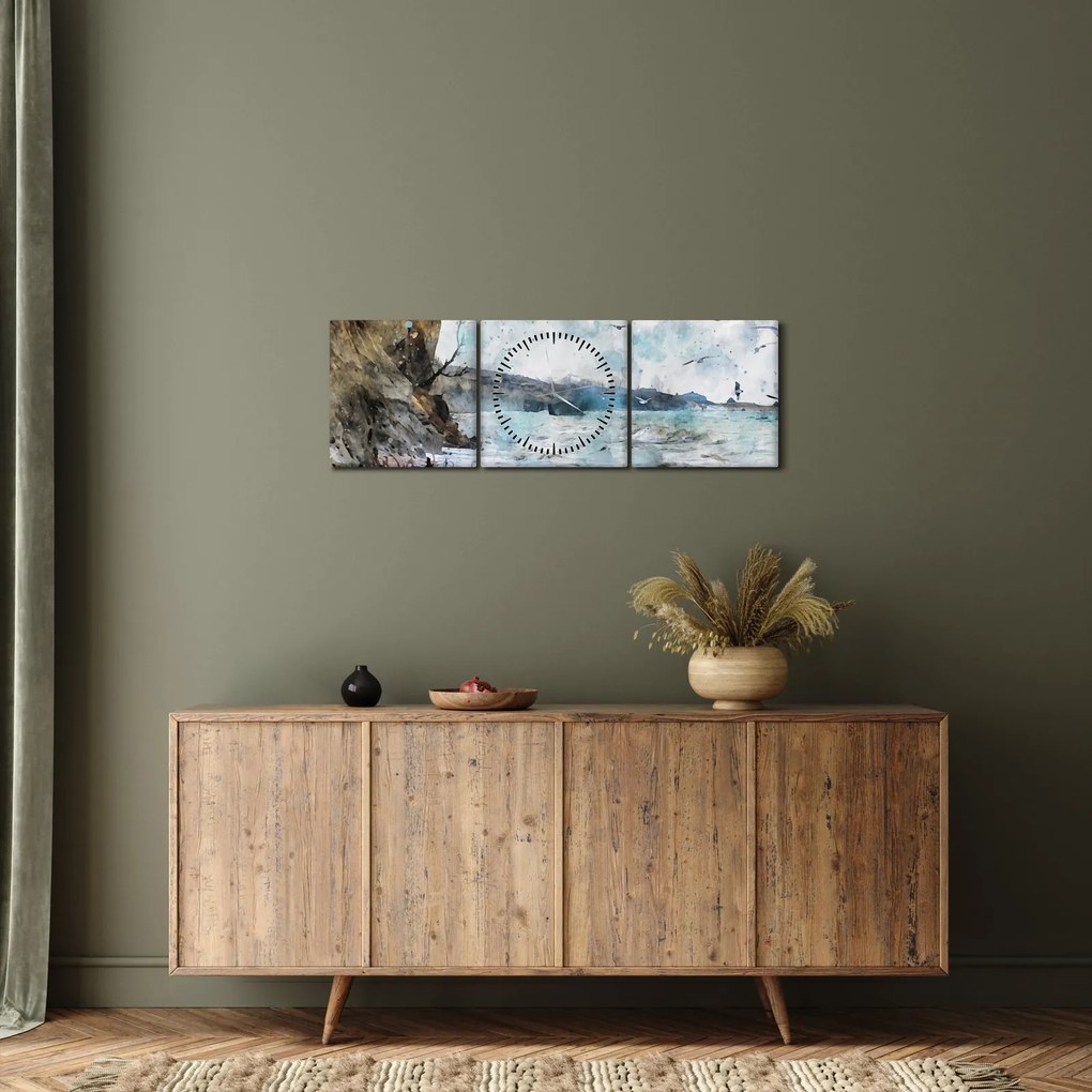Kép - Zátony, akvarell (órával) (90x30 cm)