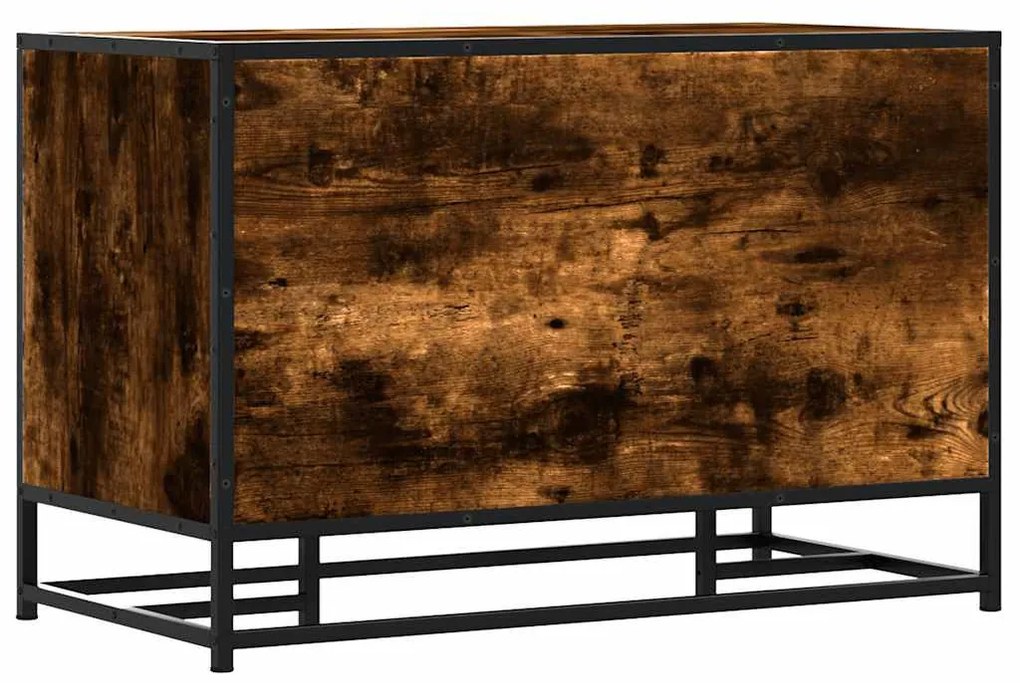 cipőpad füstölt tölgy 80x40x53,5 cm fából és fémből készült