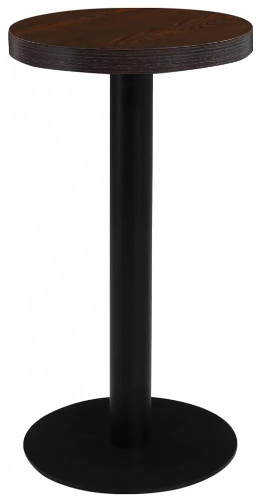 sötétbarna MDF bisztróasztal 40 cm