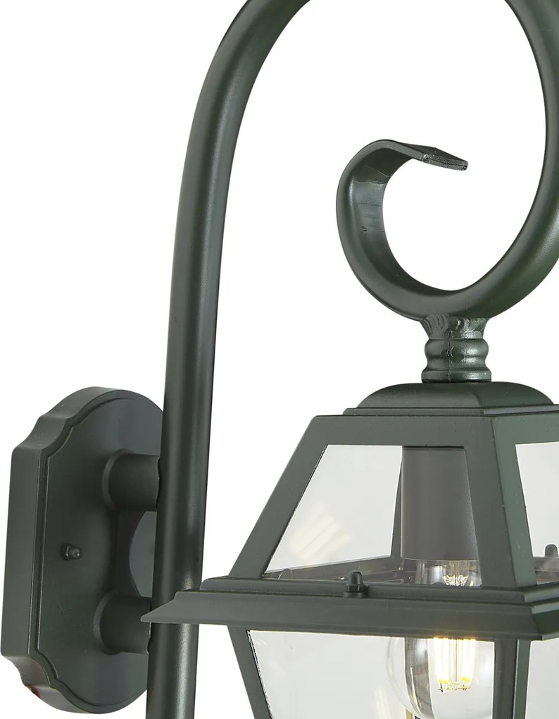 Klasszikus kültéri fali lámpa sötétzöld IP44 - Berta