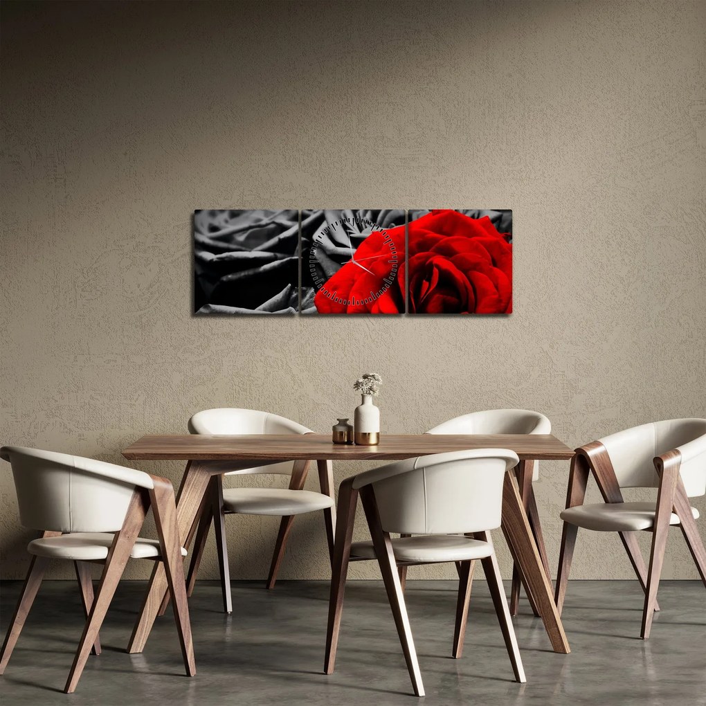 Kép - Rózsák (órával) (90x30 cm)