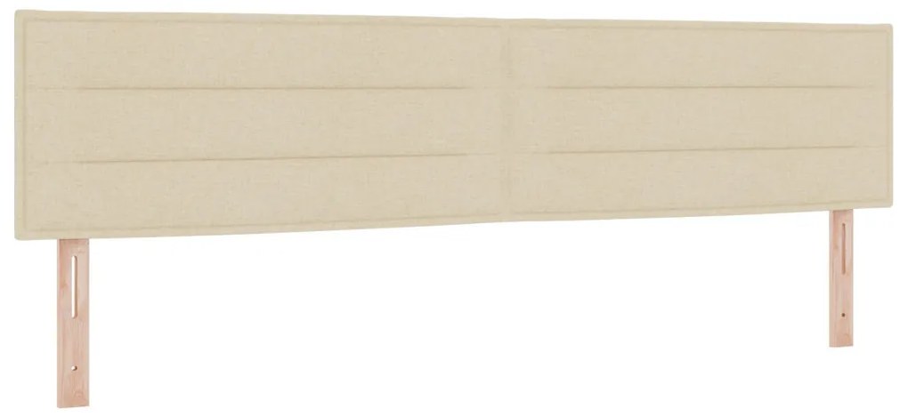 Box Spring Ágy Matraccal Krém 200x200 cm Szövet