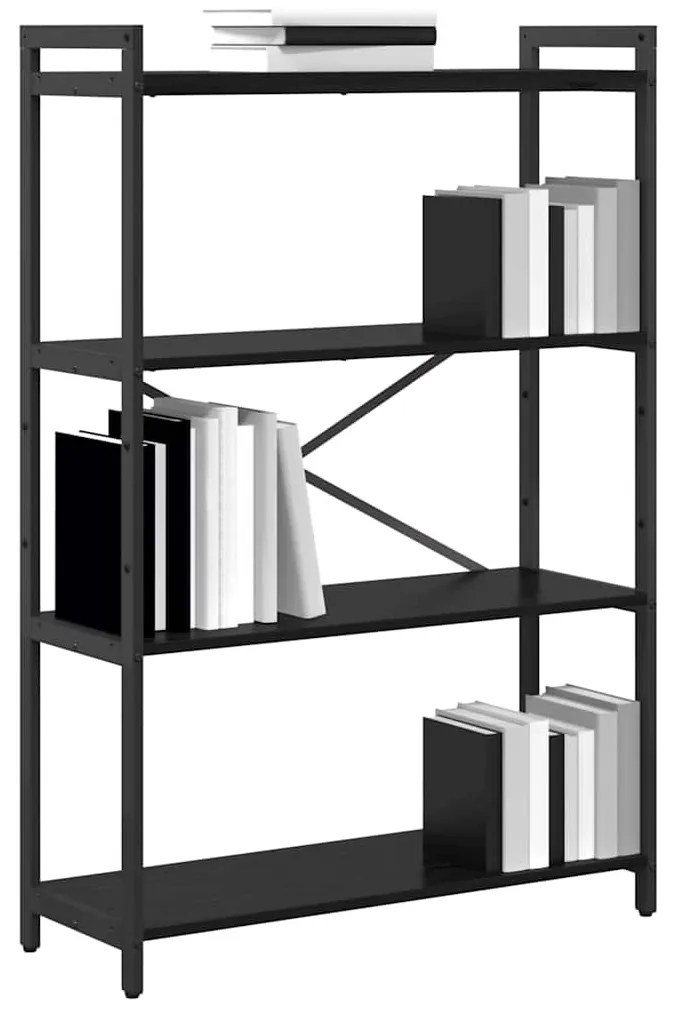 Könyvszekrény Musta tammi 80 x 30 x 118 cm Faanyag