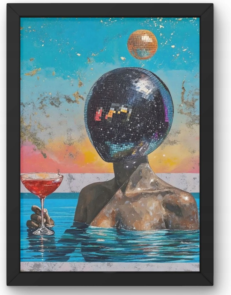 Poszter Futurisztikus Disco figura 50x70 cm